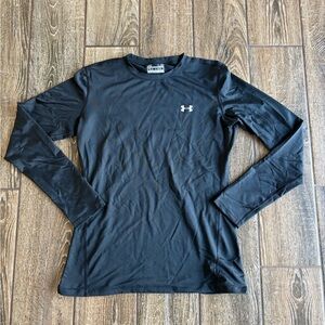 Under Armour Men's Black Fitted Cold Gear Long Sleeve Shirt Adult Large